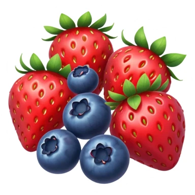 strawberries, blueberries, raspberries fun sticker