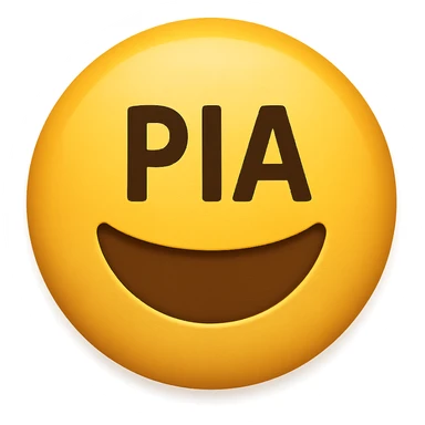  emoji that says "PIA" sticker