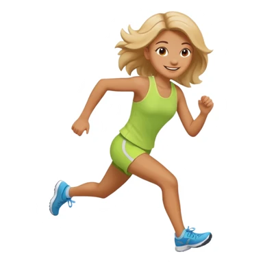 run girl sticker