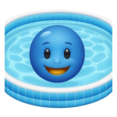 blue emojis fir swimming pool sticker