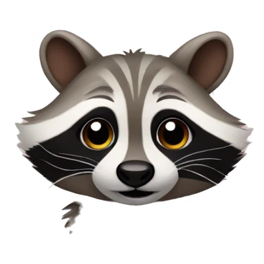 raccoon with hearts sticker