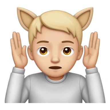 emoji holding ears to say sorry sticker