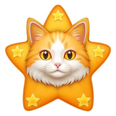 A cat inside of a star ⭐️ 🐱 sticker