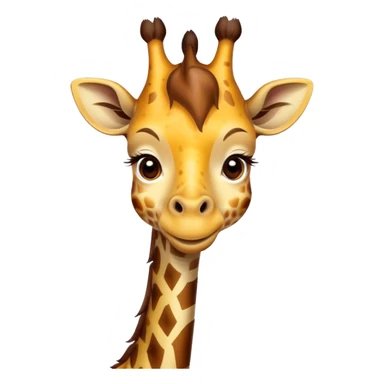 Giraffe saying good morning  sticker