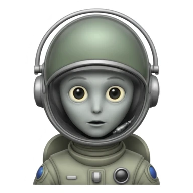 Alein pilot with antenna head  sticker
