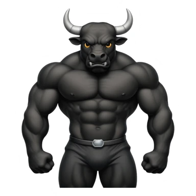 bull black sticker