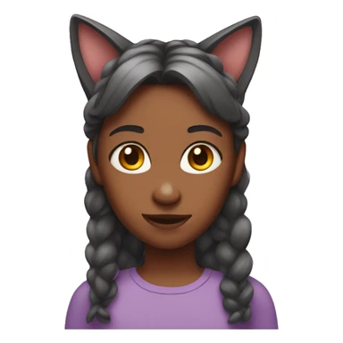 Girl with cat ears  sticker