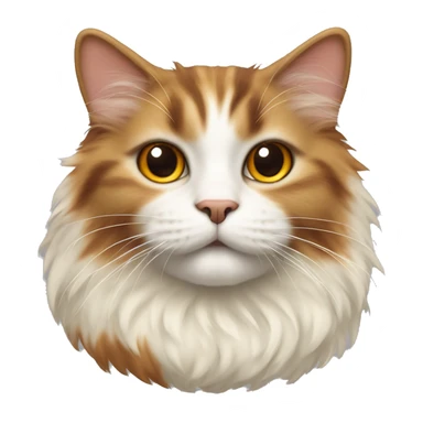 fluffy cat with orange, brown and cream hai sticker