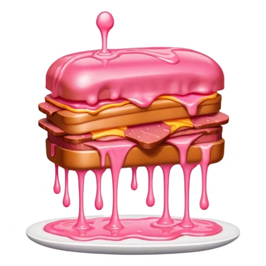  SPAM meat melted pink dripping sauce neo classical statue sticker