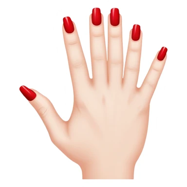 Fingers with red nail polish  sticker