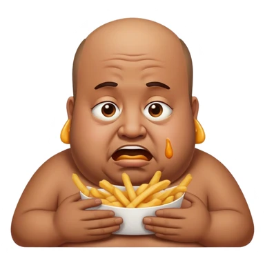 Fat and balding Guy who cried pataka fries sticker