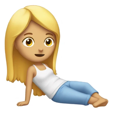 Rubia chica durmiendo  sticker
