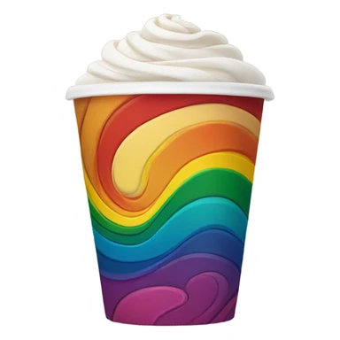 Rainbow Starbucks cup sticker