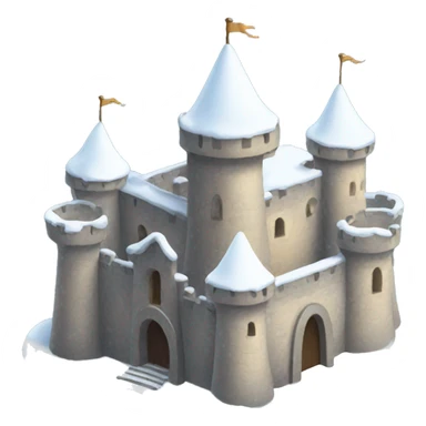 Snow covered castle  sticker