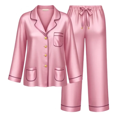 Light pink silk pyjamas set sticker