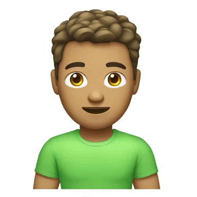 web developer in light skin with light green t-shirt sitting on mac sticker