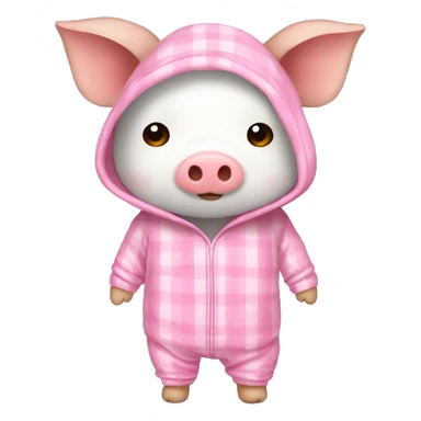 Cerdito con pijama sticker