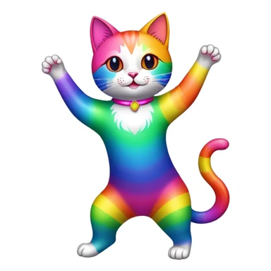 rainbow cat dancing sticker