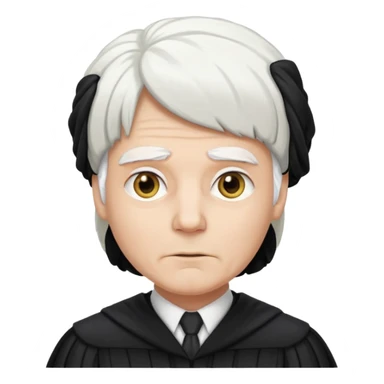 judge with white wig sticker