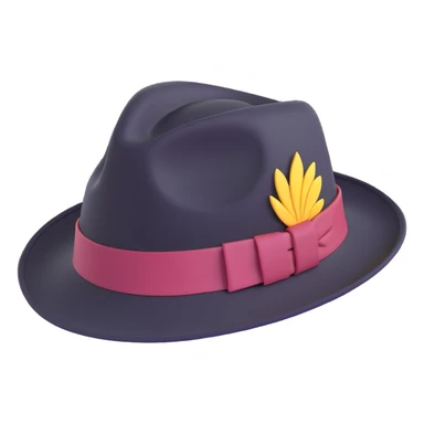 trilby hat viewed from the front sticker