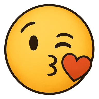 face blowing a kiss emoji sticker