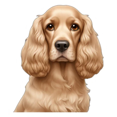 cocker spaniel and man sticker