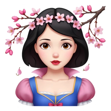 snow white cherryblossom sticker