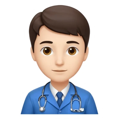 blue uniformed doctor sticker