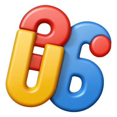 the word BLOG in bright primary colors, traditional emoji style, slight 3D effect sticker