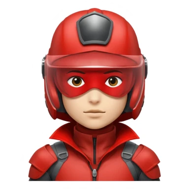 redhood with helmet and visor sticker