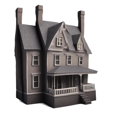 Papercraft. Haunted Addams house. Dilapidated  sticker
