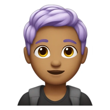 Nonbinary person, dyed short hair sticker