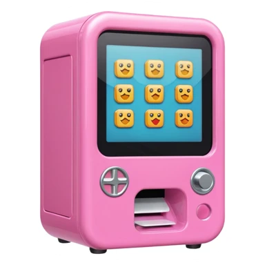 Pink gacha machine sticker