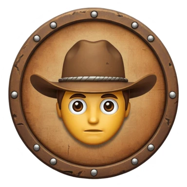  brown western badge sticker