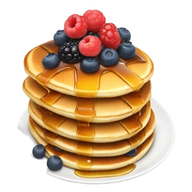 Pancakes with maple syrup and berries sticker