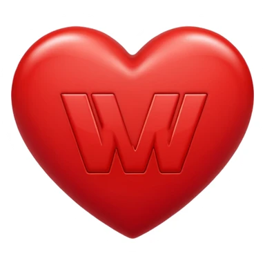 letters, M + V in a heart  sticker