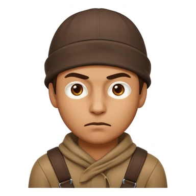Robber emoji not smiling  sticker