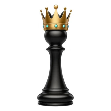 black queen chess piece, tall, slender, ornate crown sticker