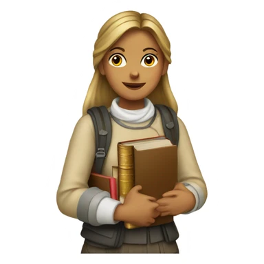 travelling girls in Germany with books  sticker