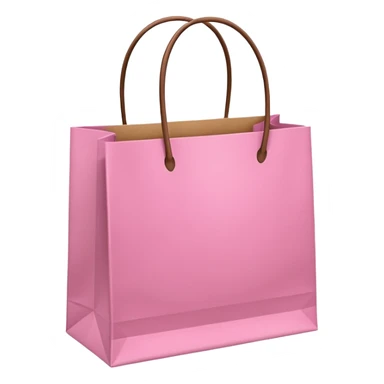 pink and brown shopping bags sticker