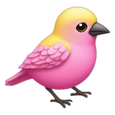 pink canary with x'ed out eyes sticker
