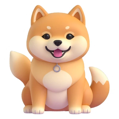 shiba inu with abs sticker