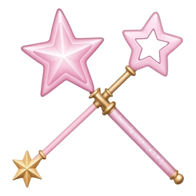 pale pink and white magic wand with star sticker