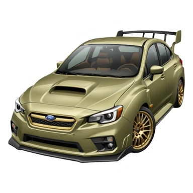 khaki grey Subaru sti sticker