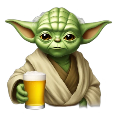 Yoda drink à beer  sticker