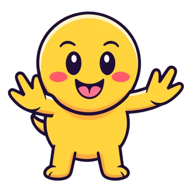 emoji with tongue sticking out with hands to the side sticker