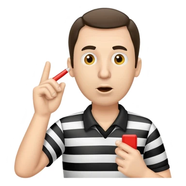 referee blowing whistle sticker