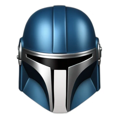 Blue mandalorian helmet sticker