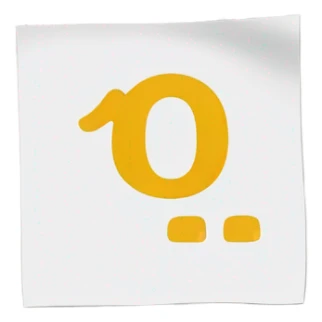 101 written on a piece of paper sticker