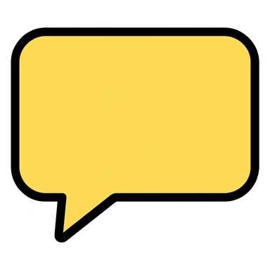 speech bubble, lineal color icon with black outlines sticker
